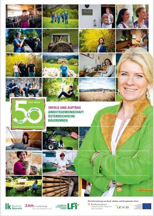Titelblatt Jubiläumsbroschüre 50 Jahre ARGE Österr. Bäuerinnen