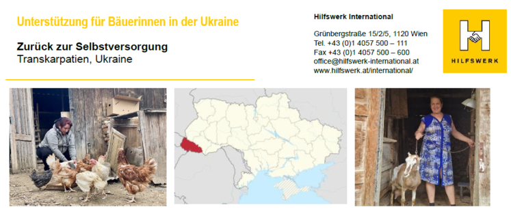 Unterstützung für Bäuerinnen in der Ukraine Unterstützung für Bäuerinnen in der Ukraine