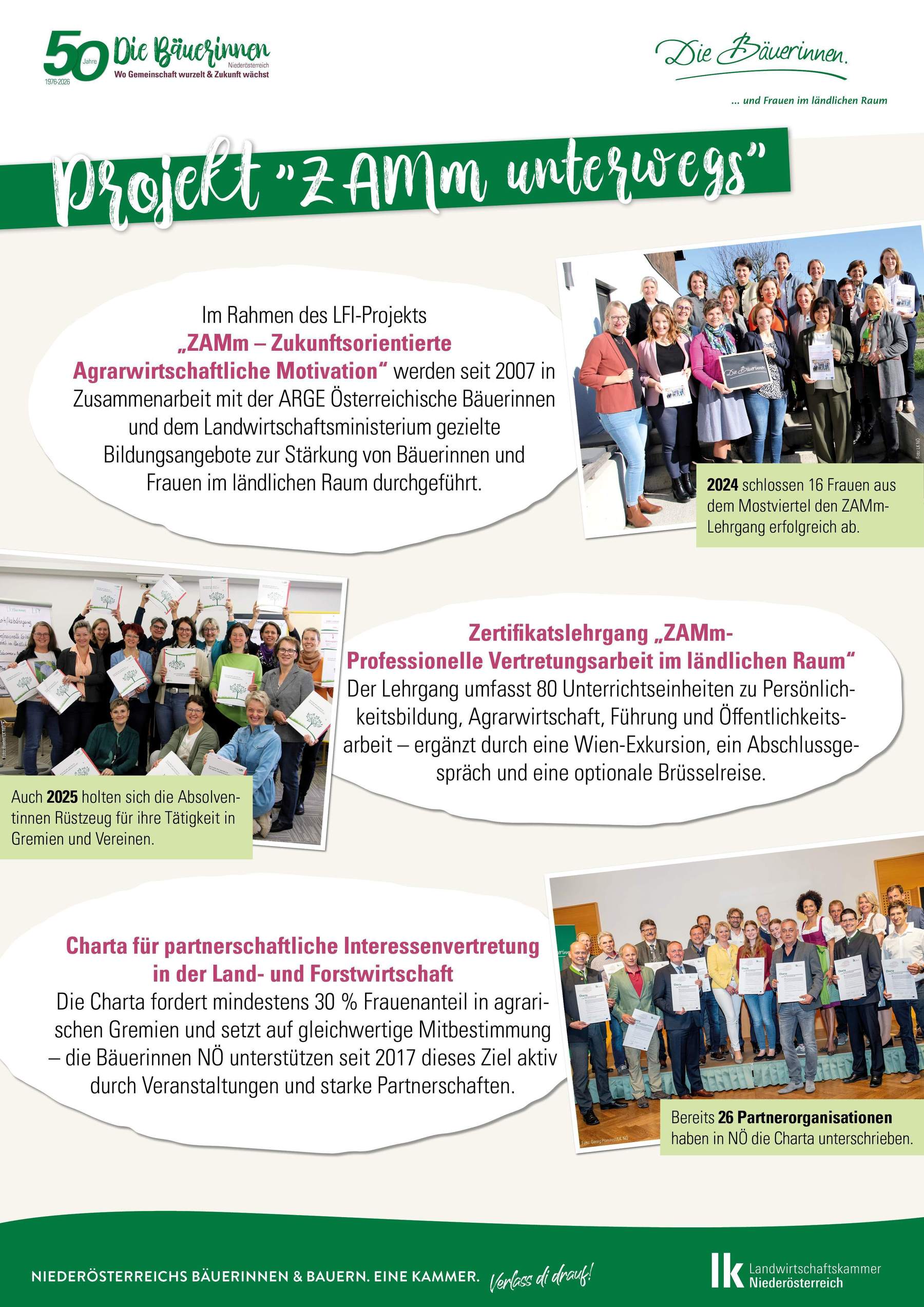 Plakate_Die Bäuerinnen Wanderausstellung_841x1189mm3 50 Jahre Bäuerinnen NÖ - Wanderausstellung © Die Bäuerinnen NÖ