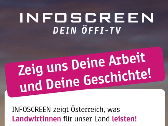 Sharepic Kampagne INFOSCREEN-Landwirtin © Infoscreen
