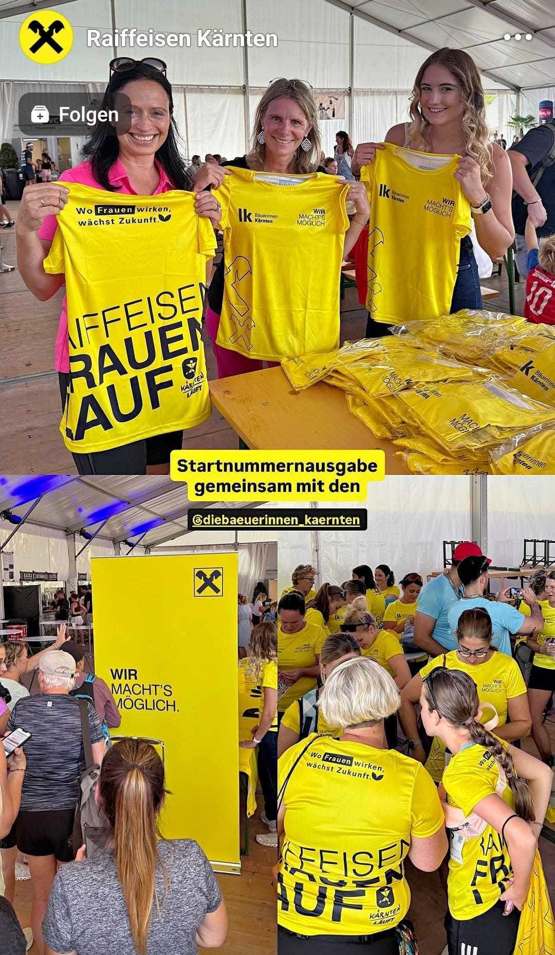 Shirtausgabe Wir machts möglich Team © LK Kärnten