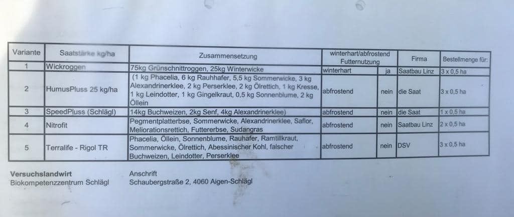 Vorfrucht war Braugerste 🍺🌾. Unmittelbar nach der Ernte 🚜wurden Mitte Juli die Zwischenfrüchte gesät. © BWSB