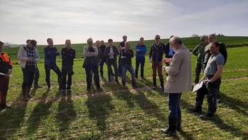 Feldbegehung d. Arbeitskreise "Boden.Wasser.Schutz" Bezirk Wels in Weißkirchen, 20. März 2024
