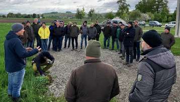 Frühjahrsfeldbegehung im Bezirk Perg mit DI Martin Bäck, 16. April 2024