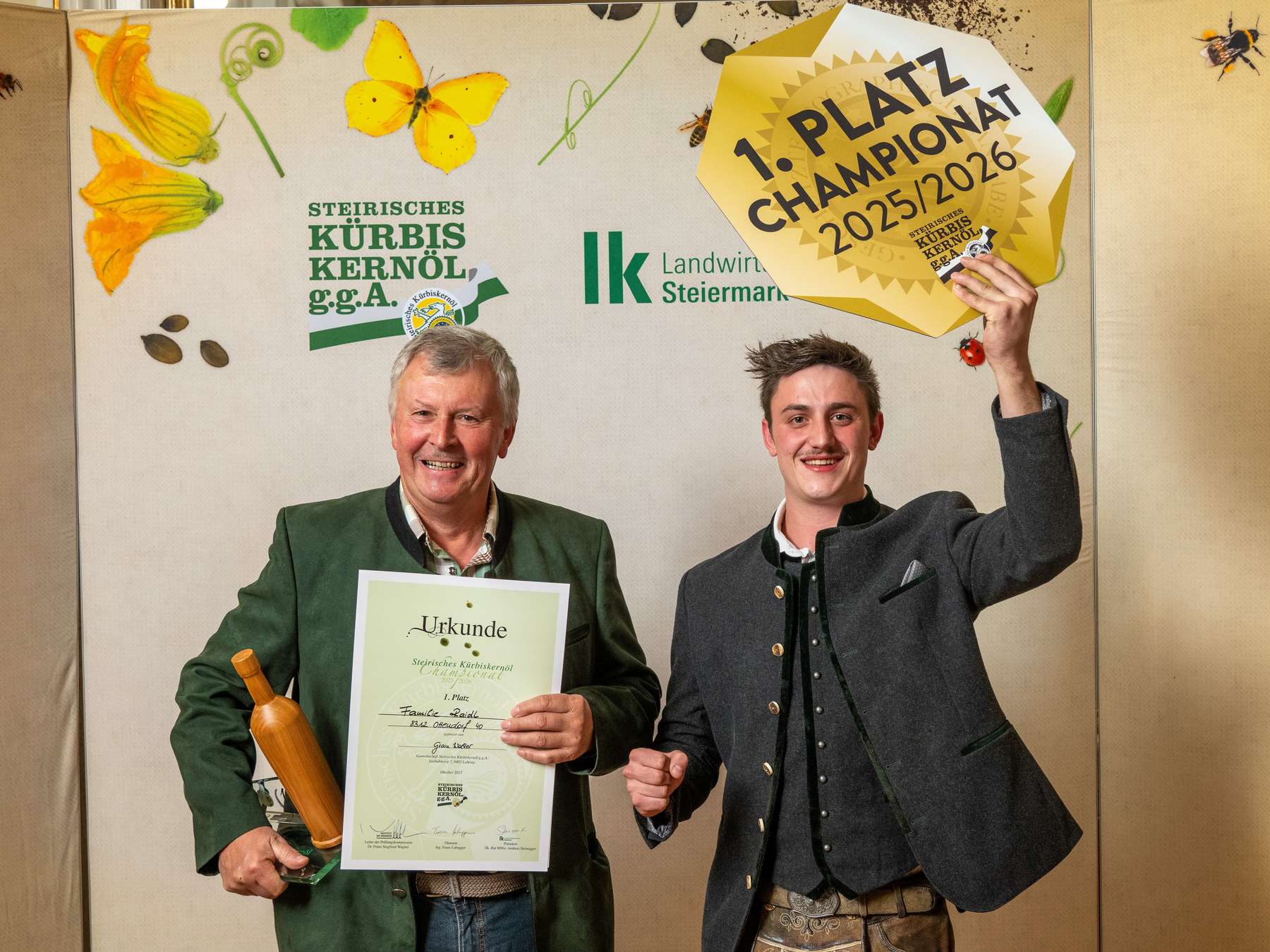 Platz 1: Anton Raidl und Marcel Taucher © LK Steiermark-Kristoferitsch