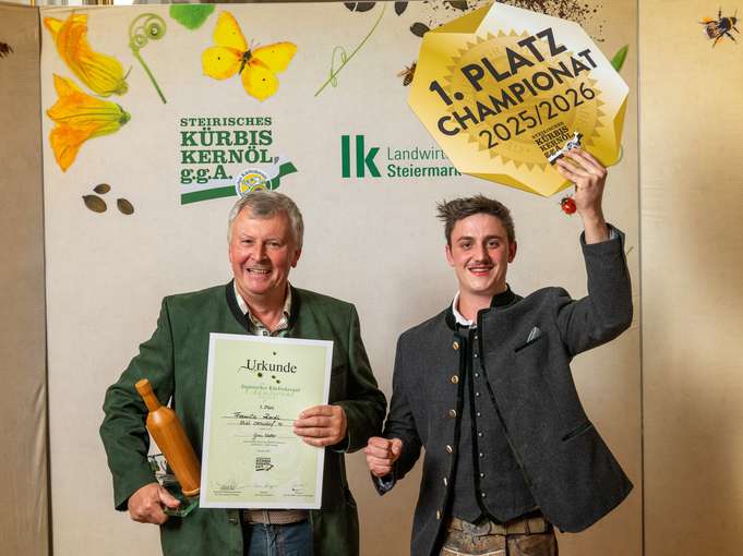 Platz 1: Anton Raidl und Marcel Taucher © LK Steiermark-Kristoferitsch