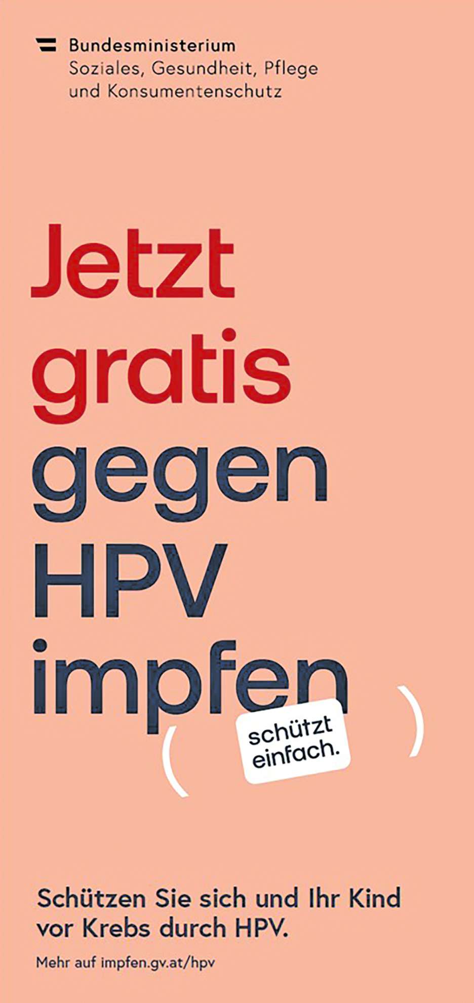 HPV- Folder.jpg © Bundesministerium Soziales, Gesundheit, Pflege und Konsumentenschutz