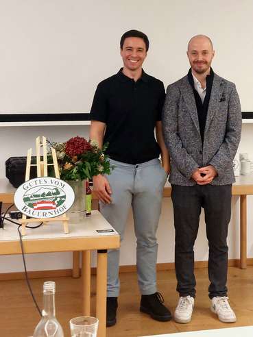 Niclas Pichler (l.) und Maximilian Grosseck © Verband bäuerlicher Direktvermarkter/Feucht