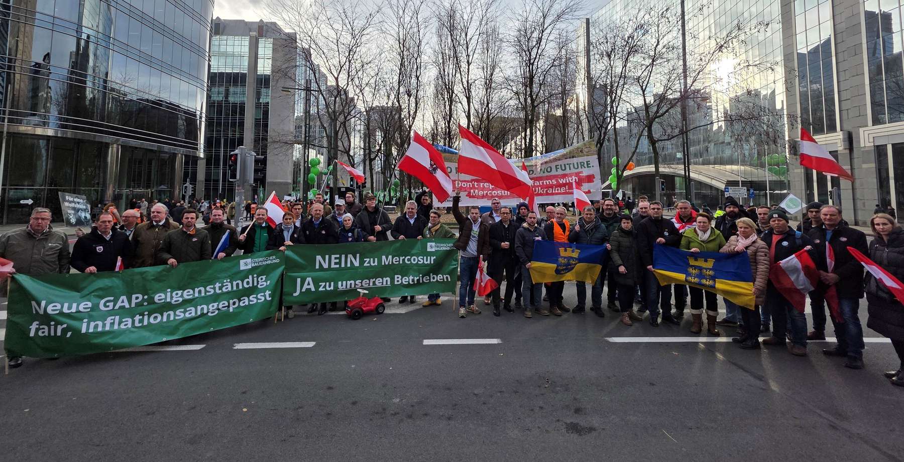 Bauerndemo Brüssel Austro-Delegation © LKÖ/Jung-Leithner