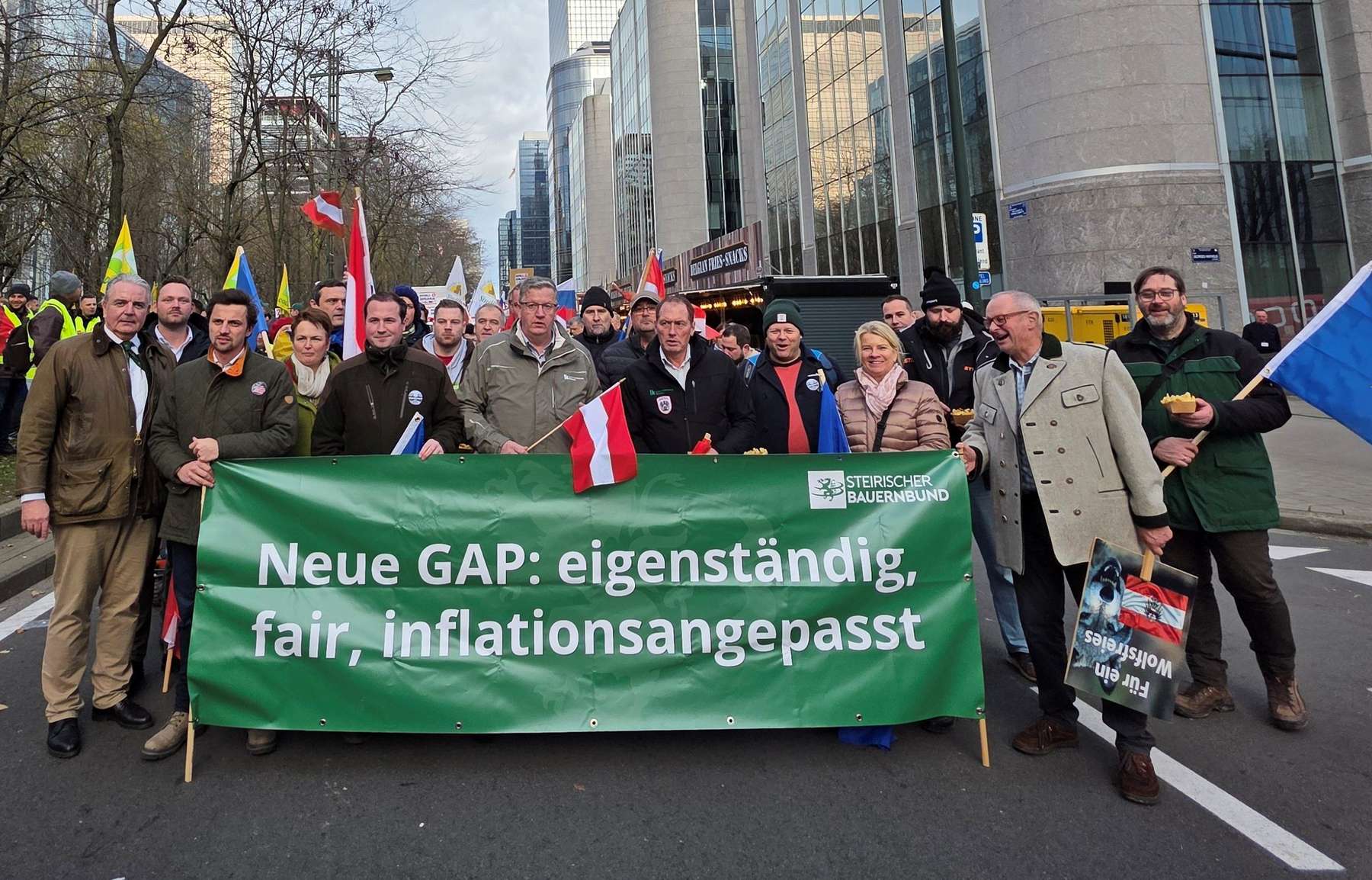 Bauerndemo Brüssel Austro-Vertreter © LKÖ/Jung-Leithner
