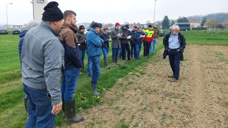 Berater-Feldbegehung mit den Wasserbauern in Ritzlhof, 14. April 2026