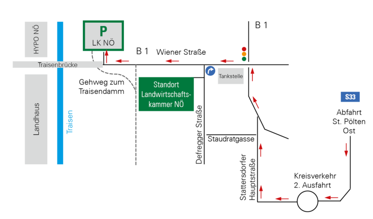 Ausweichparkplatz der Landwirtschaftskammer Niederösterreich © LK NÖ