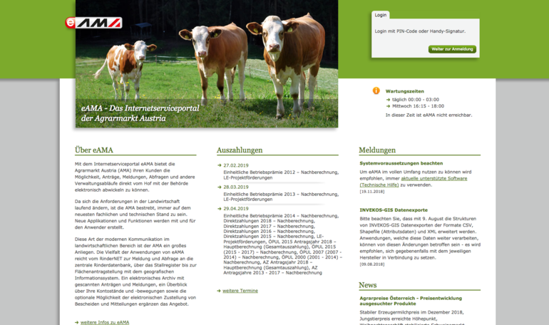 Auf der Homepage der AMA (www.ama.at) stehen detaillierte Handbücher für die Antragstellung und Digitalisierung sowie Referenzänderung zum Download zur Verfügung. Weitere Infos und Beiträge zum MFA 2019 bieten die Beiträge in der Kammerzeitung. Gerne helfen auch die Berater in der BBK/Außenstelle/dem Bezirksreferat. © Agrarmarkt Austria Auf der Homepage der AMA (www.ama.at) stehen detaillierte Handbücher für die Antragstellung und Digitalisierung sowie Referenzänderung zum Download zur Verfügung. Weitere Infos und Beiträge zum MFA 2019 bieten die Beiträge in der Kammerzeitung. Gerne helfen auch die Berater in der BBK/Außenstelle/dem Bezirksreferat. © Agrarmarkt Austria