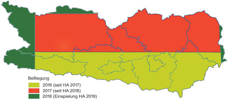 Die Luftbilder der 2017 beflogenen Gebiete liegen seit dem Herbstantrag (HA) 2018 für die Hofkartenaktualisierung vor. © LK Kärnten/Archiv Die Luftbilder der 2017 beflogenen Gebiete liegen seit dem Herbstantrag (HA) 2018 für die Hofkartenaktualisierung vor. © LK Kärnten/Archiv