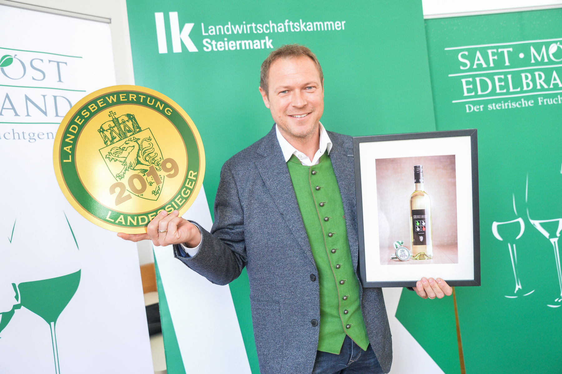 Mostproduzent des Jahres 2019 Martin Mausser aus Hitzendorf.  © LK-Danner
