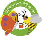 Mit diesem Logo sind bienen- und schmetterlingsfördernde Pflanzen und Gärtnereien gekennzeichnet © LK-Stmk