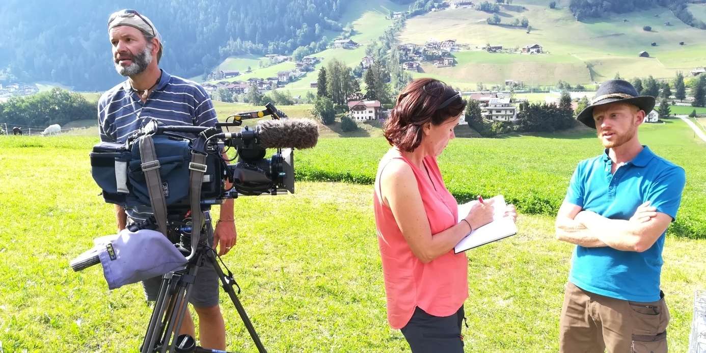 Filmaufnahmen ORF Tirol im Stubaital. © Neuner / Urlaub am Bauernhof Tirol