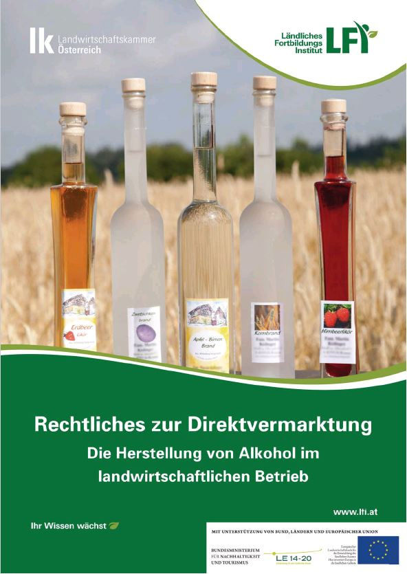 Broschüre - Alkoholherstellung im lw. Betrieb © LK Ö und LFI Ö