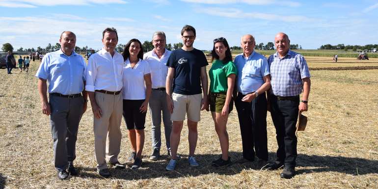 Präsident Berlakovich, Kammerdirektor Prieler und Kammerdirektor Stellvertreter Vuk besuchten gemeinsam mit Präsident Schindler und Kammerdirektor Schnabl von der Landwirtschaftskammer Rheinland-Pfalz den Landesentscheid © Landjugend Burgenland