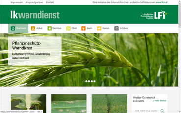 Warndienst Webseite www.warndienst.lko.at © LK Archiv