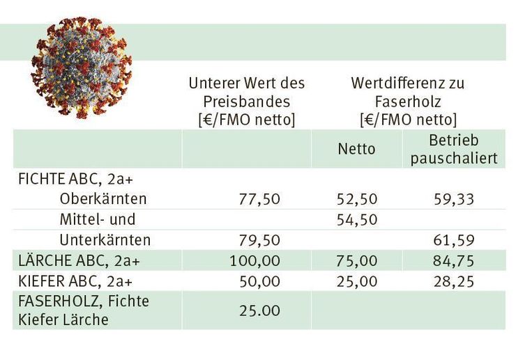 Wertdifferenz Sägerundholz.jpg © LK Kärnten