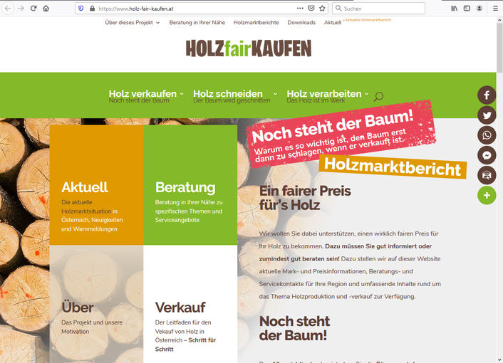 Screenshot www.holz-fair-kaufen.at.jpg © LK Österreich / www.holz-fair-kaufen.at