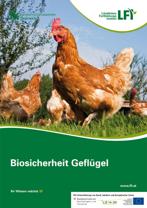 Cover Biosicherheit Geflügel © LK Österreich / LFI Österreich