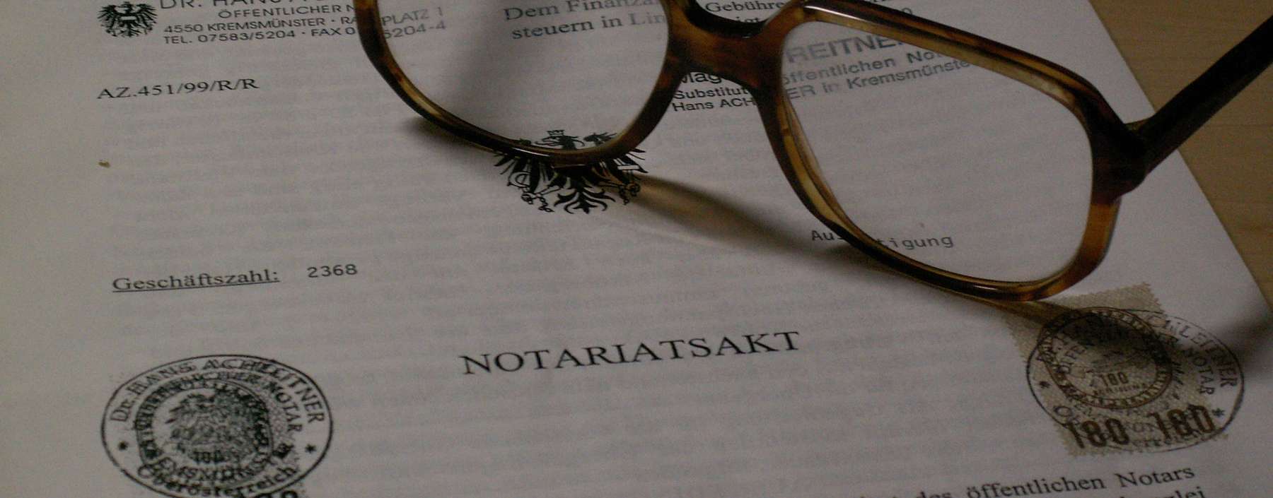 Notariatsakt.jpg © Landwirtschaftskammer Oberösterreich Notariatsakt.jpg © Landwirtschaftskammer Oberösterreich