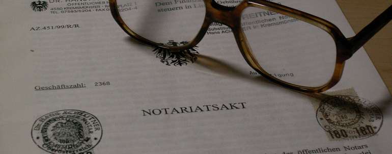 Notariatsakt.jpg © Landwirtschaftskammer Oberösterreich Notariatsakt.jpg © Landwirtschaftskammer Oberösterreich