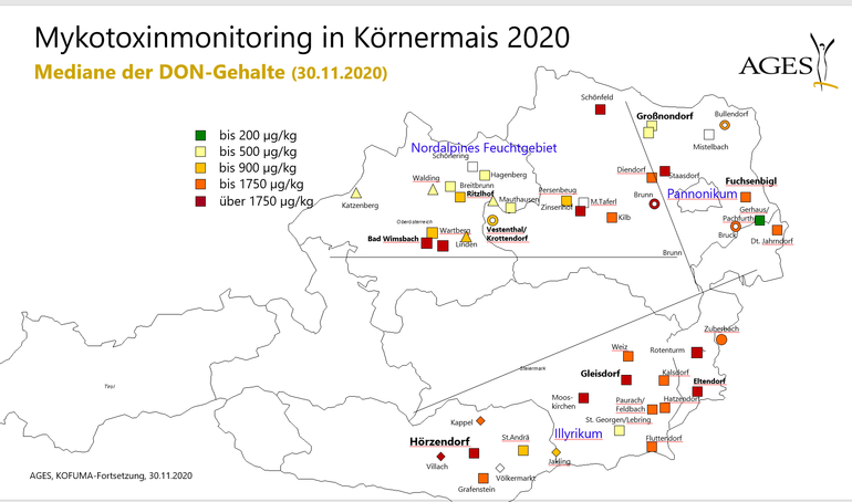 Verteilung der Deoxynivalenolgehalte im Körnermaisgebiet 2020.png Verteilung der Deoxynivalenolgehalte im Körnermaisgebiet 2020.png