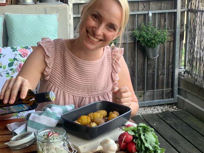 Fächererdäpfel mit Radieschentopfen © LK-Stmk/Zöhrer