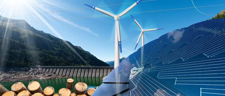 Biomasse, Wind, Wasser, Photovoltaik.jpg © Alberto Masnovo – stock.adobe.com Biomasse, Wind, Wasser, Photovoltaik.jpg © Alberto Masnovo – stock.adobe.com