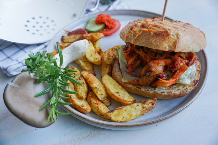 Pulled-Austernpilz -Burger.jpg © LK Salzburg, Mösenbichler Pulled-Austernpilz -Burger.jpg © LK Salzburg, Mösenbichler