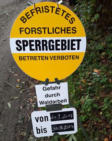 Sperrgebietstafel Sperrgebietstafel