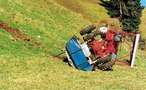 Umgekippter Traktor Umgekippter Traktor