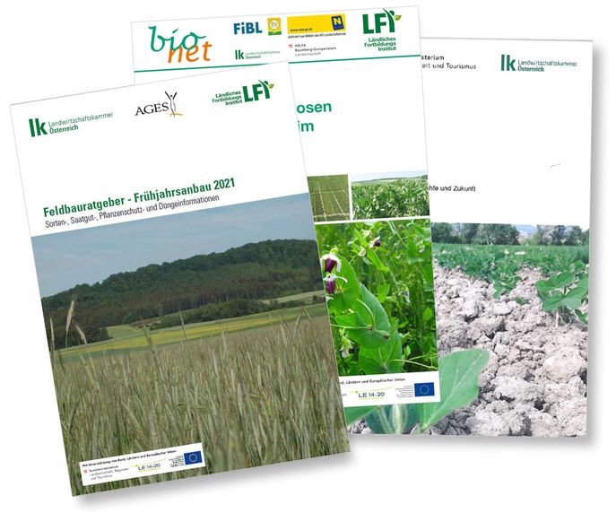 Aufmacher Fächer Broschüren Pflanzenbau © LK Österreich / LFI Österreich