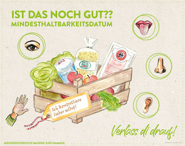 Sehen, riechen, schmecken - bei Lebensmitteln auf die eigenen Sinne verlassen und nicht nur auf das Mindesthaltbarkeitsdatum © LK Niederösterreich Sehen, riechen, schmecken - bei Lebensmitteln auf die eigenen Sinne verlassen und nicht nur auf das Mindesthaltbarkeitsdatum © LK Niederösterreich