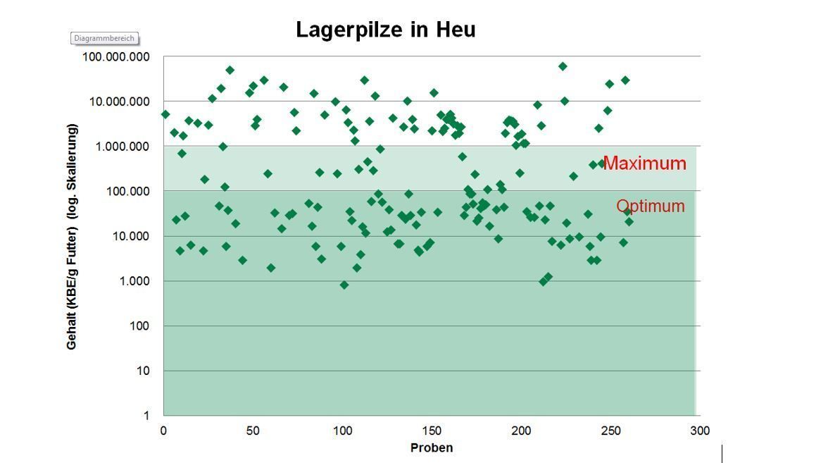 Analysen des Futtermittellabors Rosenau der Landwirtschaftskammer NÖ ergeben ein unzufriedenstellendes Bild in Sachen Heuqualität. © Futtermittellabor Analysen des Futtermittellabors Rosenau der Landwirtschaftskammer NÖ ergeben ein unzufriedenstellendes Bild in Sachen Heuqualität. © Futtermittellabor