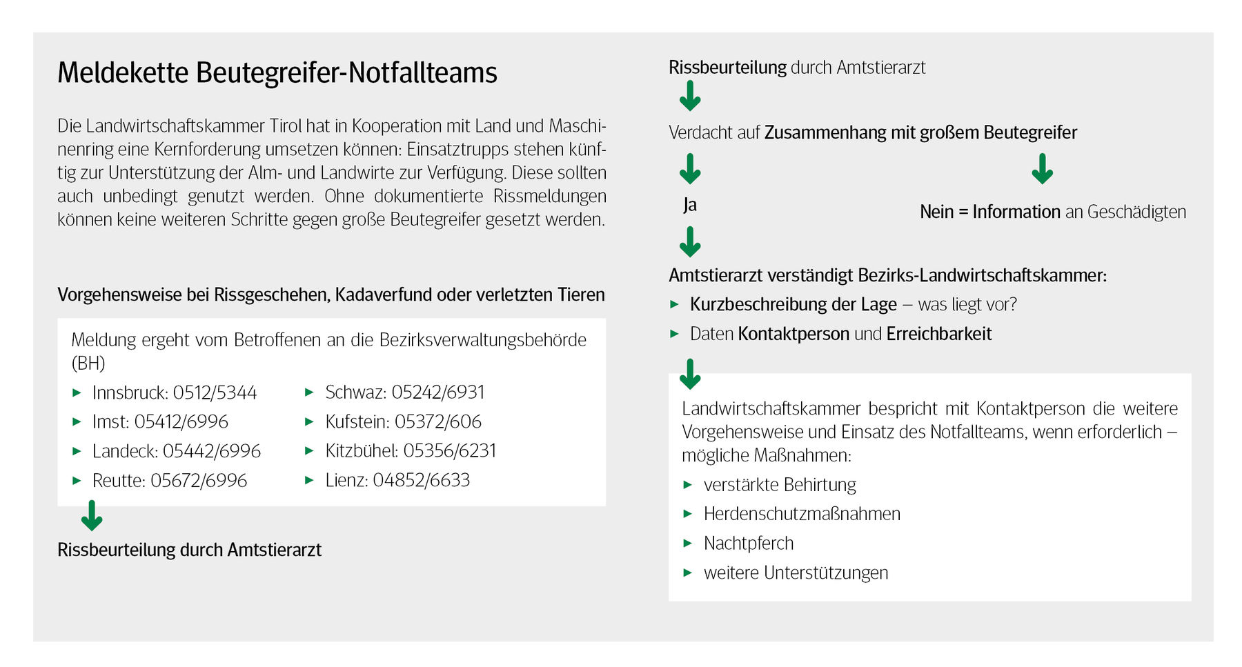 Meldekette bei Rissen © LK Tirol Meldekette bei Rissen © LK Tirol