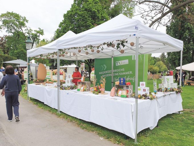 Die Landwirtschaftskammer NÖ war mit der Marke "Gutes vom Bauernhof"  am Genussfestival im Wiener Stadtpark vertreten. Beim Stand konnten sich die Gäste über Lebensmittelherkunft und -kennzeichnung informieren.