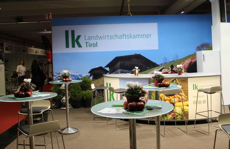 Messestand der LK Tirol auf der Agro Alpin 2021 © LK Tirol Messestand der LK Tirol auf der Agro Alpin 2021 © LK Tirol