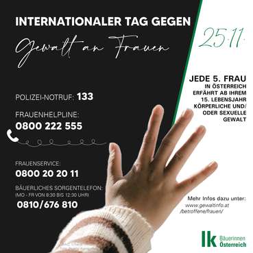 Sharepic Gewalt gegen Frauen 2 © Erhardt/AIZ/ARGE Bäuerinnen