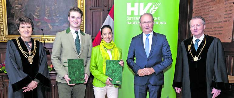 Verleihung des Förderpreises der Österreichischen Hagelversicherung an der Boku Verleihung des Förderpreises der Österreichischen Hagelversicherung an der Boku