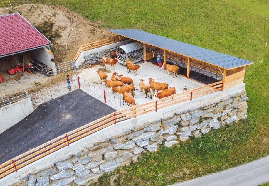 Erweiterung des Auslaufes mit Liegefläche.jpg © Seebacher, EIP-Projekt Berg-Milchvieh Erweiterung des Auslaufes mit Liegefläche.jpg © Seebacher, EIP-Projekt Berg-Milchvieh