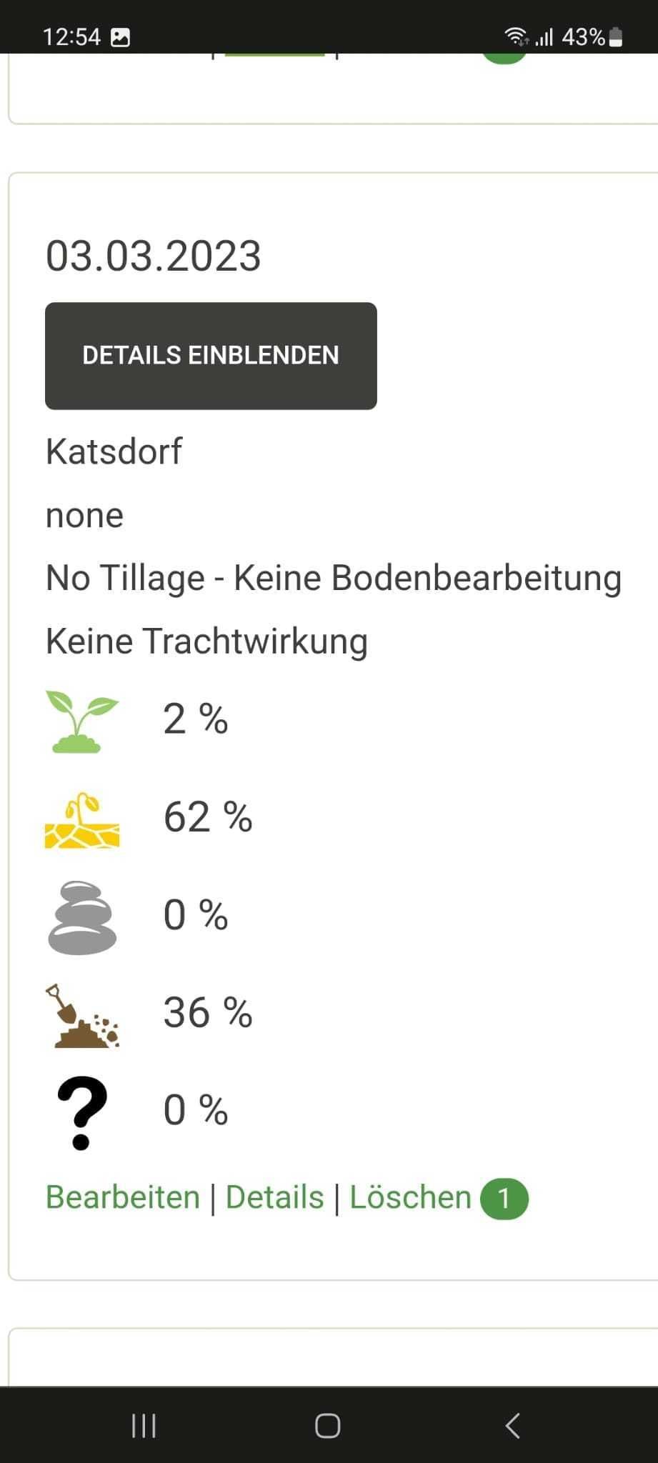 Auswertung der Variante keine Trachtwirkung. Hier sind kaum lebende Pflanzen erkennbar, da keine winterharten Komponenten © BWSB Auswertung der Variante keine Trachtwirkung. Hier sind kaum lebende Pflanzen erkennbar, da keine winterharten Komponenten © BWSB
