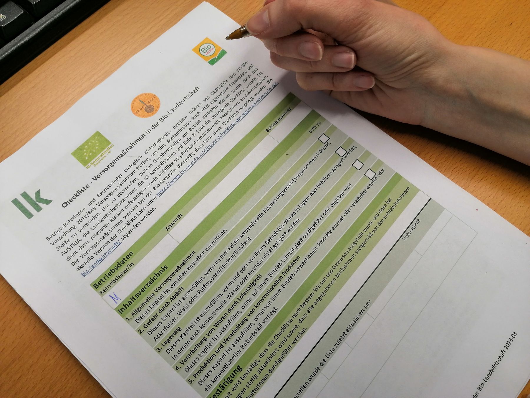 Checkliste Vorsorgemaßnahme.jpg © LKÖ Checkliste Vorsorgemaßnahme.jpg © LKÖ