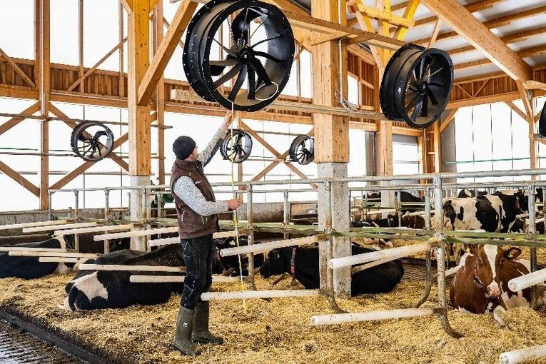 Montage der Lüftungsanlage.jpg © AK-Milch Steiermark Montage der Lüftungsanlage.jpg © AK-Milch Steiermark