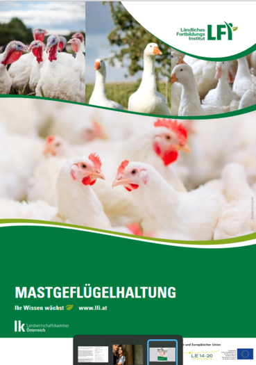 Cover Broschüre Mastgeflügelhaltung © LFI Cover Broschüre Mastgeflügelhaltung © LFI