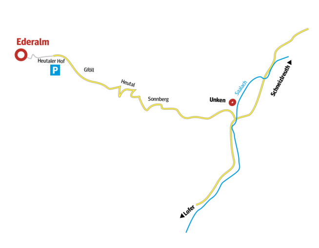 Wegverlauf Ederalm.png © Mooslechner Wegverlauf Ederalm.png © Mooslechner