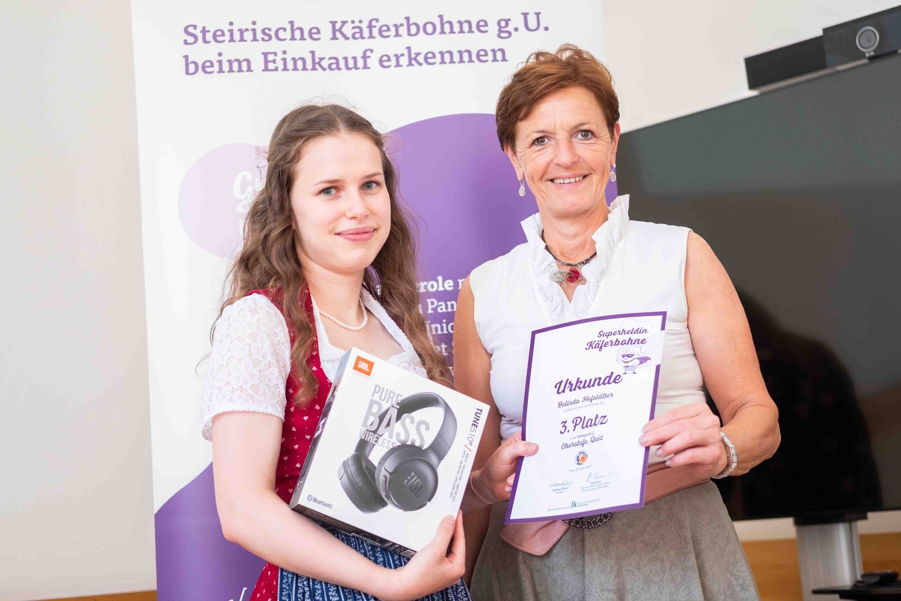 Belinda Hofstätter (HLA Graz Eggenberg) 3. Preis in der Kategorie Quiz Oberstufe © LK Steiermark/Danner